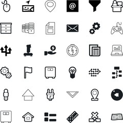 web vector icon set such as: knowledge, lamp, partnership, mechanism, plug, forward, rewind, shawls, tax, waving, market, coin, gps, press, news, instrument, table, wealth, record, point, businessman