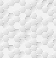 Vector eps abstract white hexagon seamless pattern