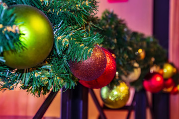 christmas tree and decorations