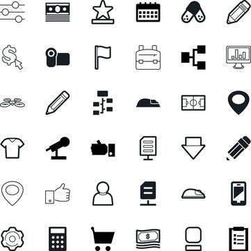 web vector icon set such as: smartphone, cart, start, economy, telephone, perfect, power, exchange, air, performance, engineering, call, equalizer, t-shirt, speech, board, avatar, clipboard