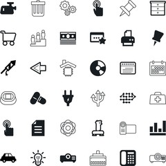 web vector icon set such as: man, mobile, bulb, intelligence, neuron, socket, event, movie, perfect, cogs, transport, grinder, security, camera, play, game, board, supermarket, salary, neutron, lamp