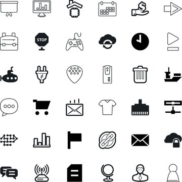 web vector icon set such as: underwater, electrical, chain, mark, analysis, currency, arrows, roof, link, clothing, tourism, pc, contour, color, holiday, delete, controller, strength, one, connected