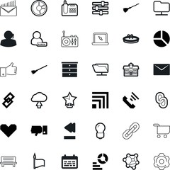 web vector icon set such as: 3d, purchase, future, member, bad, garden, label, fast, voting, growth, mailing, store, decoration, like, customer, reminder, no, video, connections, service, handset