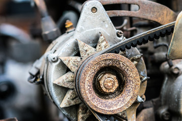 Charging battery electric car power supply plugged in