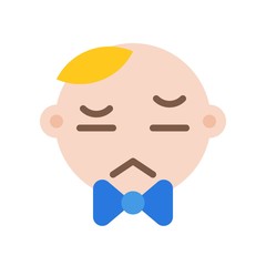 Baby face flat style icon, vector illustration