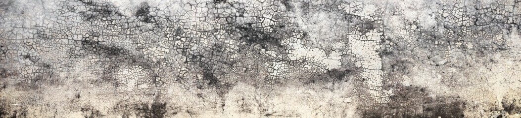 Panorama,Old Wall with Moldy Peeling White Painting from Humidity. Cracked White Wall as Rusty Concrete Weathered Wall Grunge Background or Abstract Backdrop Wallpaper Vintage Texture Design