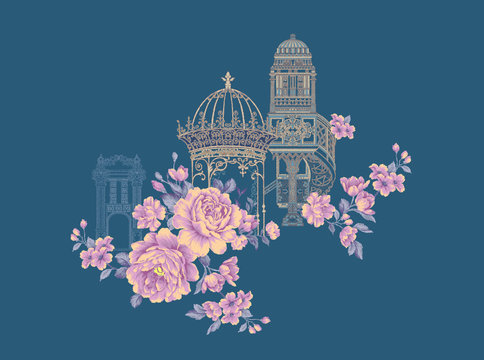 Classic flower pattern, classic, riches and honour