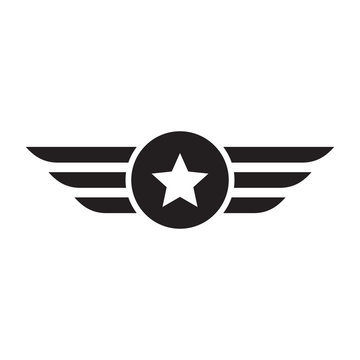 Military emblem logo design vector template