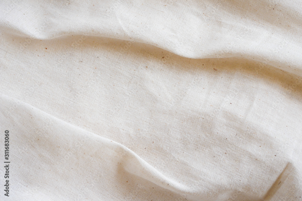 Wall mural white calico fabric cloth background texture