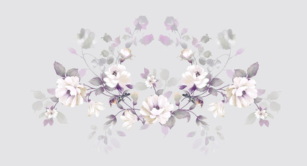 Fototapeta na wymiar Flower,Watercolor flowers， suitable for wallpaper design