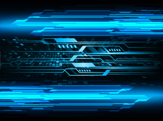 Blue cyber circuit future technology concept background