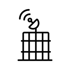 Mobile communication icon vector. A thin line sign. Isolated contour symbol illustration