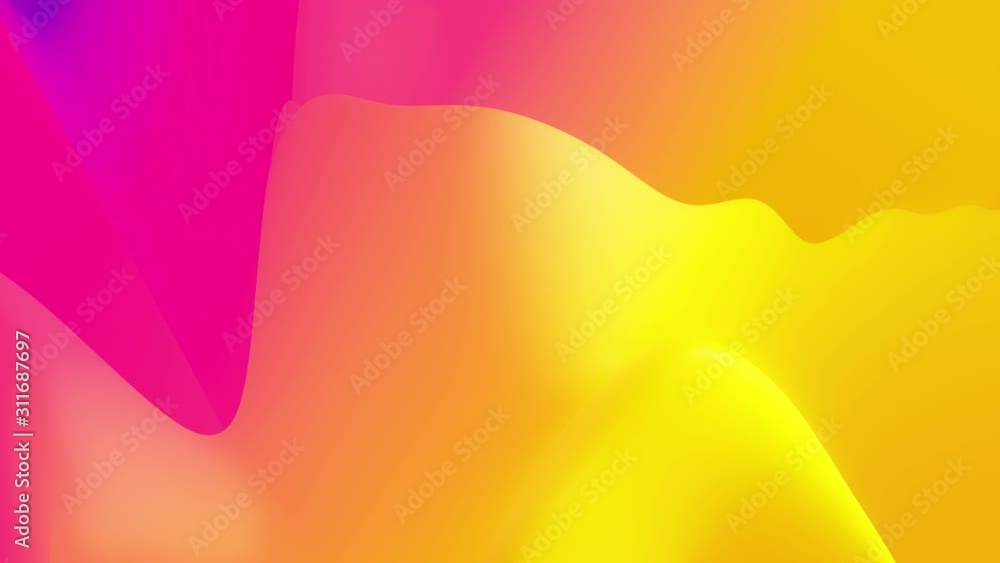 Aufkleber 4k seamless loop with abstract fluid red yellow gradients, inner glow wavy surface. beautiful color 
