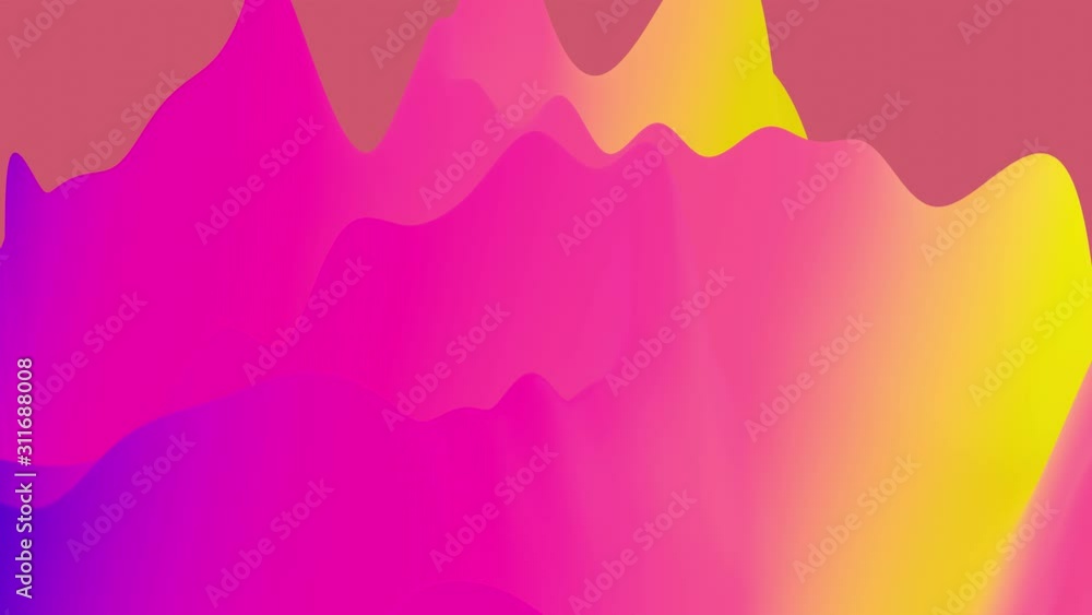 Poster 4k seamless loop with abstract fluid rainbow gradients, inner glow wavy surface. beautiful color gra
