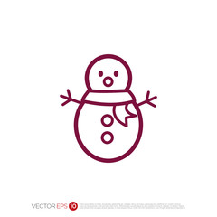 Pictograph of snowman for template logo, icon, and identity vector designs.