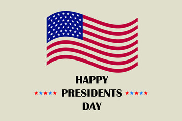 Happy Presidents day in United States, celebrated in February on Washington's birthday. Vector illustration for banner, graphics, prints, slogan tees, stickers, cards, poster, emblem and other creativ