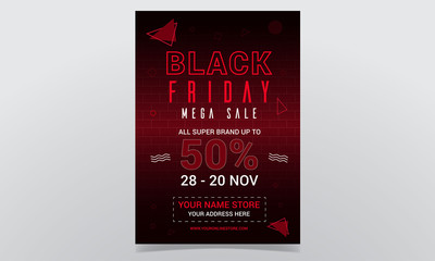 Black Friday Mega Sale Poster Design