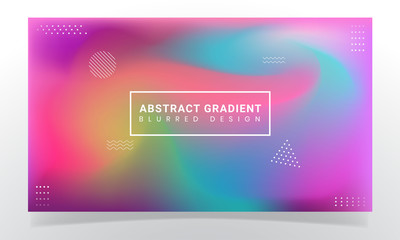 Obraz premium blurred gradient and shapes background design