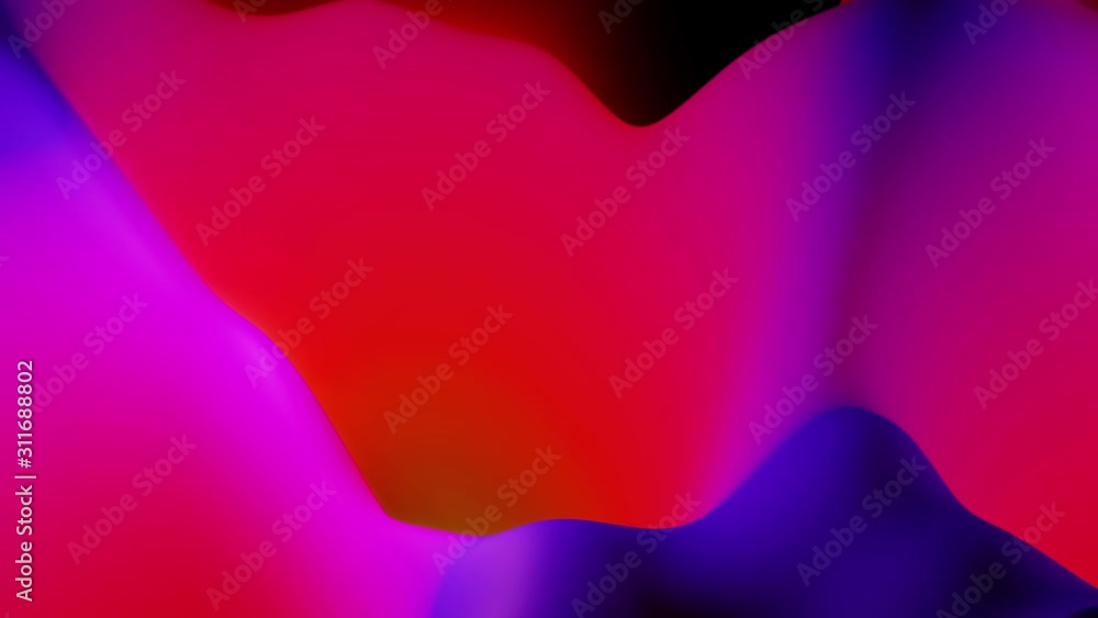 Aufkleber 4k seamless loop with abstract fluid gradients, inner glow wavy surface. beautiful color gradients a