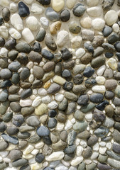 pebbles stone on wall background 