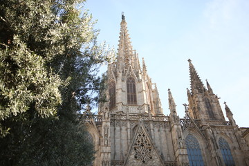 Fototapeta na wymiar 2019, Barcelona, Spain, Gothic Quarter