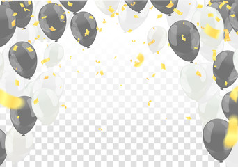 Design balloons sale template happy day, greeting background. Celebration Vector illustration