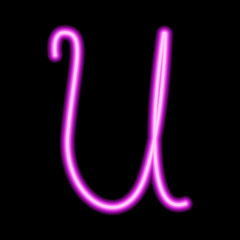 Fototapeta premium neon pink letter 