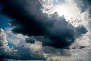 blue sky with white clouds