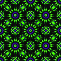 Seamless endless repeating ornament of green shades	