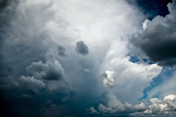 blue sky with white clouds