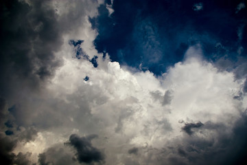 blue sky with white clouds