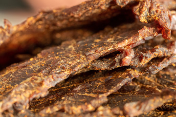 A close up of homemade Beef Jerky in Adelaide  South Australia on 24th December 2019