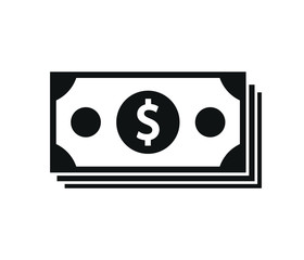 cash money trendy icon vector