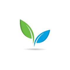 Logos of green leaf ecology nature element vector icon