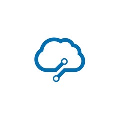 vector cloud technology logo template illustration design 