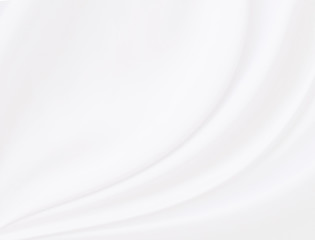 Background of white cloth with soft waves.