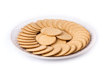 Full stack of patterned mexican galleta cookies