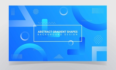 Abstract Blue Greeen Gradient Shapes Background Design