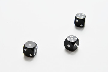 Dice on a white background