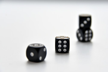 Dice on a white background