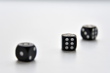 Dice on a white background