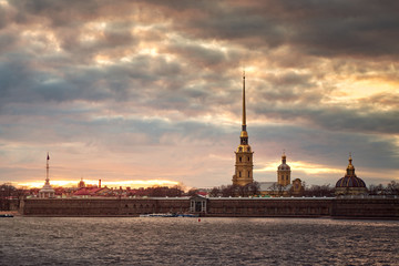 Peter and Paul Fortress in The City of St. Petersburg, Russia