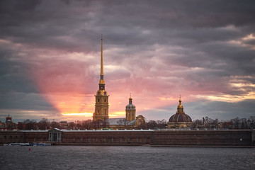 Peter and Paul Fortress in The City of St. Petersburg, Russia