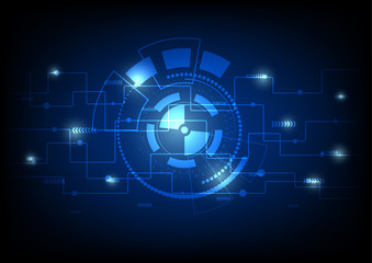 Abstract technology blue background, Vector illustration