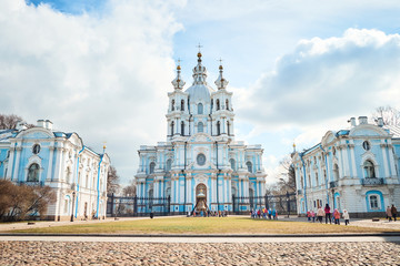 Obraz premium Smolny Cathedral, Saint Petersburg, Russia
