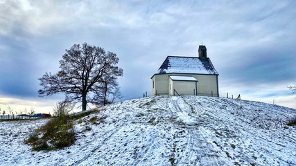 church in winter
