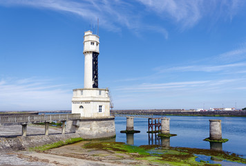Anglet lighthouse in the Basque coast