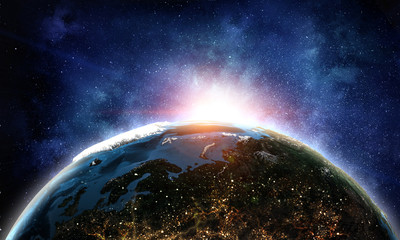 Our unique universe . Mixed media