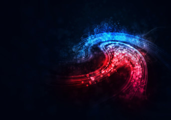 Colorful lights blurred by motion