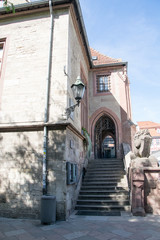 Fototapeta na wymiar Altes Rathaus in der Stadt Göttingen in Niedersachsen